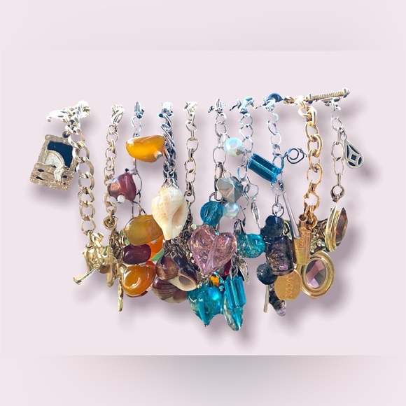 Vintage Charm Bracelets Beaded Jewelry Lot - Picture 7 of 10